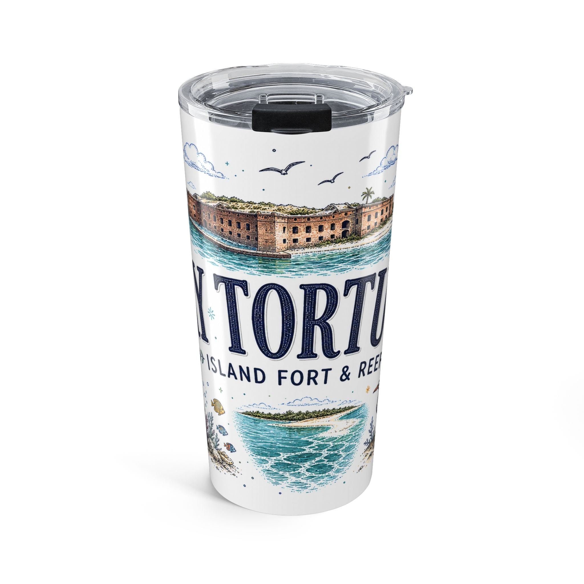 Dry Tortugas National Park 20oz Tumbler | Florida Island Fort Snorkeling Gift | Insulated Stainless Steel Travel Cup