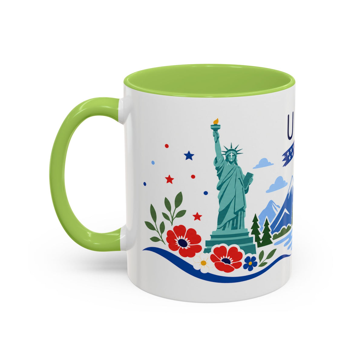 United States Coffee Mug | Travel Souvenir Accent Mug | Country Gift Ceramic Cup 11oz 15oz