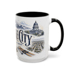 Salt Lake City Coffee Mug | United States Travel Souvenir | Vintage Illustrated City Gift | 11 oz 15 oz Accent Mug