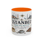 Istanbul Coffee Mug | Turkey Souvenir Travel Gift | Accent Color Ceramic 11oz 15oz