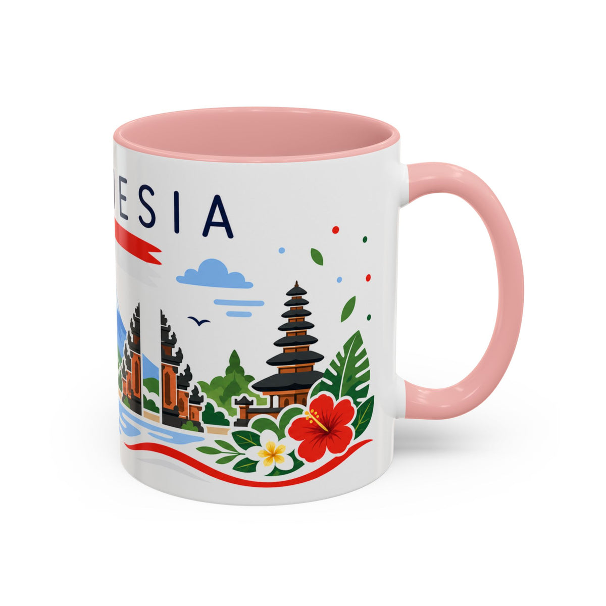 Indonesia Coffee Mug | Travel Souvenir Accent Mug | Country Gift Ceramic Cup 11oz 15oz