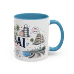 Mumbai Coffee Mug | India Souvenir Travel Gift | Accent Color Ceramic 11oz 15oz