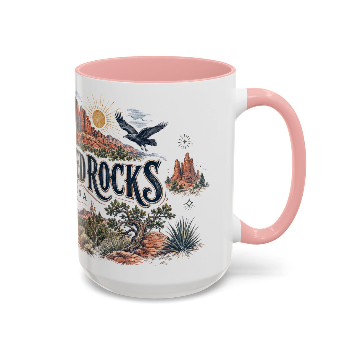 Sedona Red Rocks Mug, Arizona Travel Souvenir, Bucket List Gift, Accent Ceramic Coffee Mug 11oz 15oz