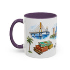 Tampa Illustrated Travel Mug | City Souvenir Accent Coffee Mug | 11oz 15oz Ceramic Cup