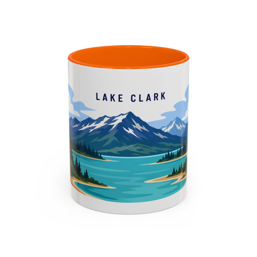 Lake Clark National Park Coffee Mug | Solid Color Block Park Souvenir | 11oz 15oz Accent Mug