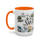 San Luis Obispo Coffee Mug | United States Travel Souvenir | Vintage Illustrated City Gift | 11 oz 15 oz Accent Mug