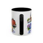 Hamburg Illustrated Travel Mug | City Souvenir Accent Coffee Mug | 11oz 15oz Ceramic Cup