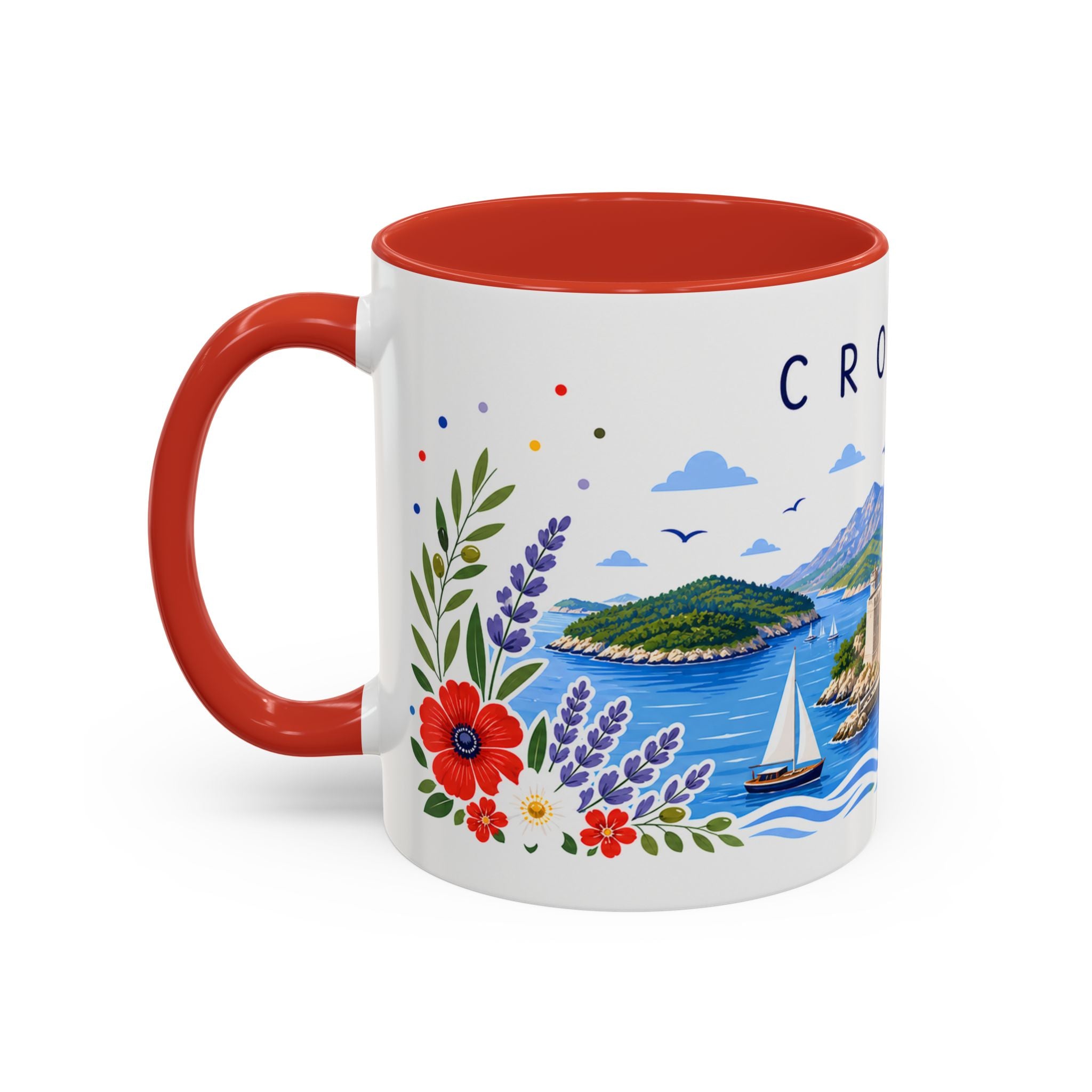Croatia Coffee Mug | Travel Souvenir Accent Mug | Place Gift Ceramic Cup 11oz 15oz