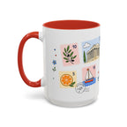 Athens Coffee Mug | Postage Stamp Collage Mug | Travel Souvenir Accent Cup 11oz 15oz
