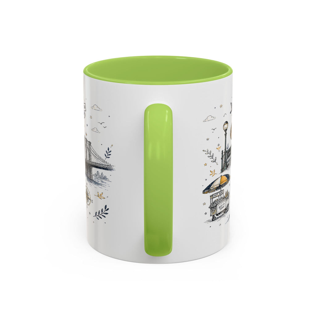 New York City Coffee Mug | New York Souvenir Travel Gift | Accent Color Ceramic 11oz 15oz