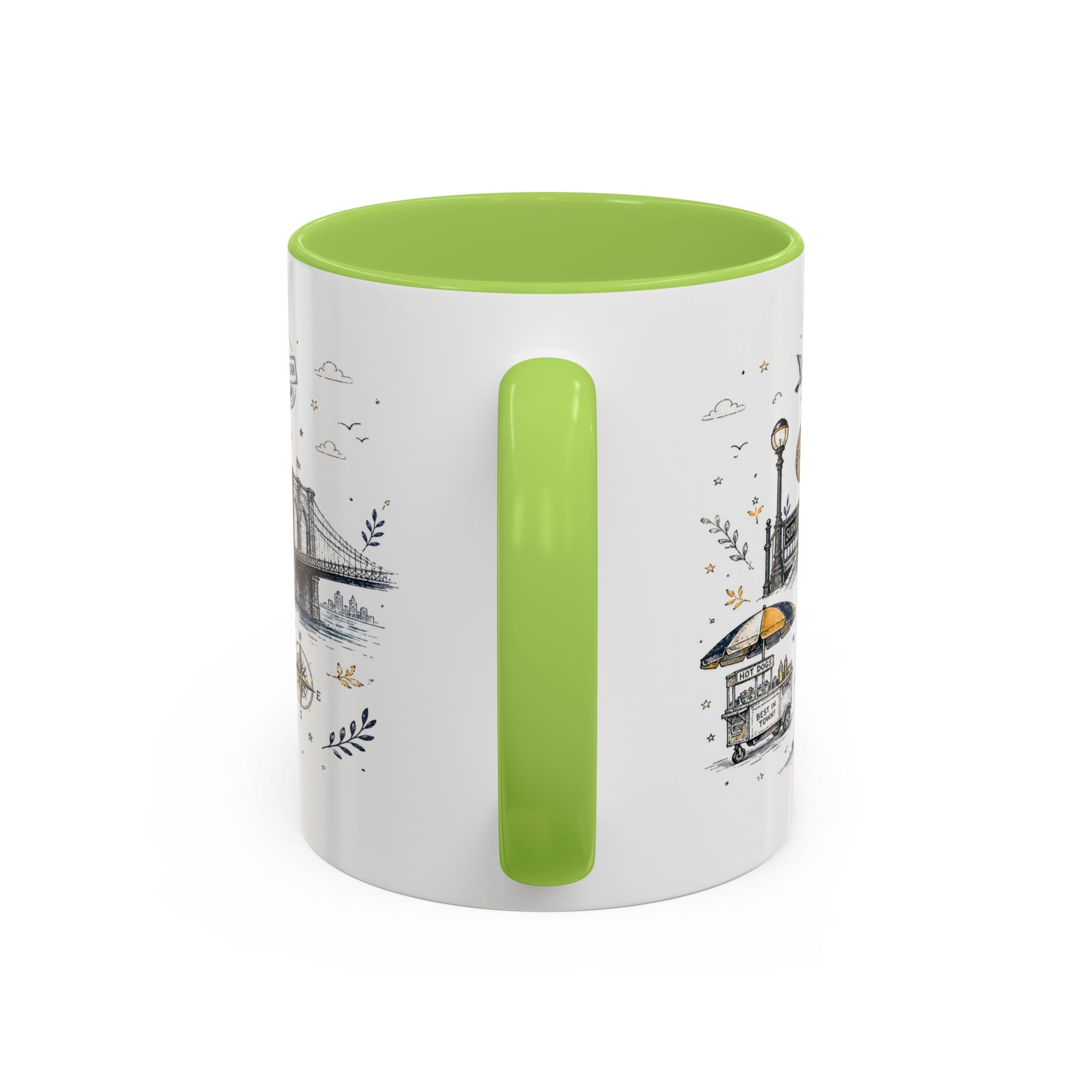 New York City Coffee Mug | New York Souvenir Travel Gift | Accent Color Ceramic 11oz 15oz