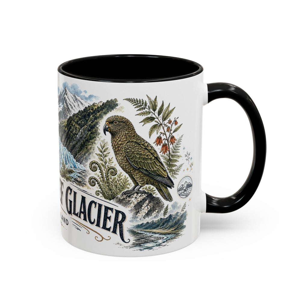 Franz Josef Glacier Mug, New Zealand Travel Souvenir, Bucket List Gift, Accent Ceramic Coffee Mug 11oz 15oz
