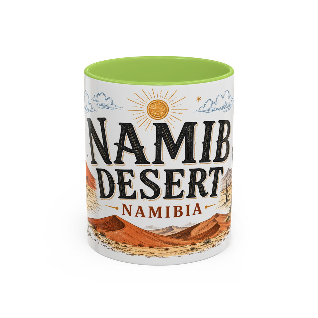 Namib Desert Coffee Mug | Travel Destination Souvenir Gift | Accent Color Ceramic 11oz 15oz