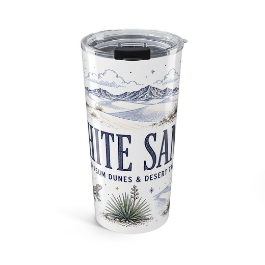 White Sands National Park 20oz Tumbler | New Mexico Desert Sand Dunes Gift | Insulated Stainless Steel Travel Cup