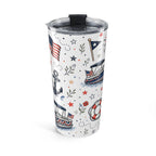Boat Parade USA 20oz Tumbler | 4th of July Lake Tumbler | Insulated Stainless Steel Travel Cup