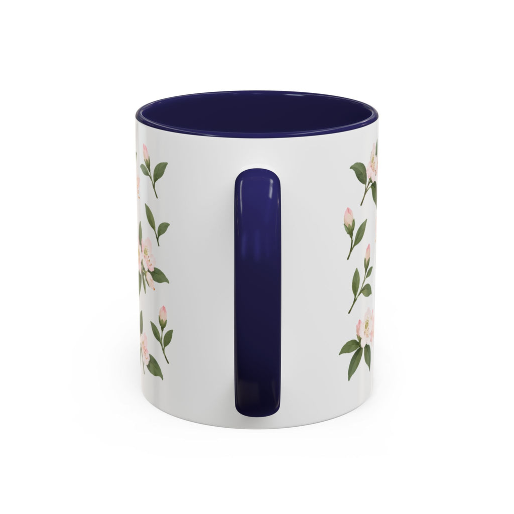 West Virginia Rhododendron Mug, State Flower Floral Coffee Cup, 11oz Botanical Gift