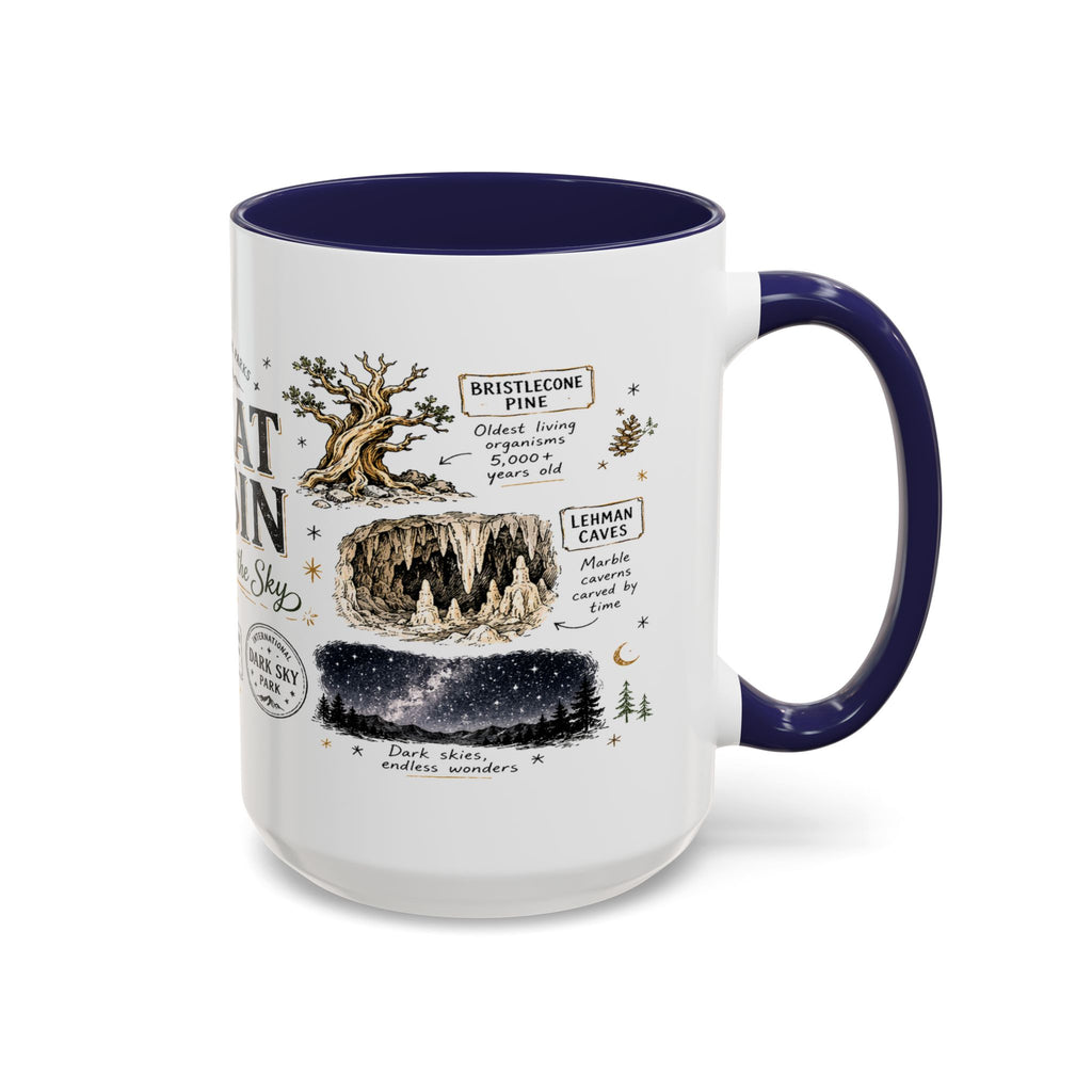 Great Basin National Park Coffee Mug | Nevada Desert Stargazing Hiking Gift | Accent Color Ceramic 11oz 15oz