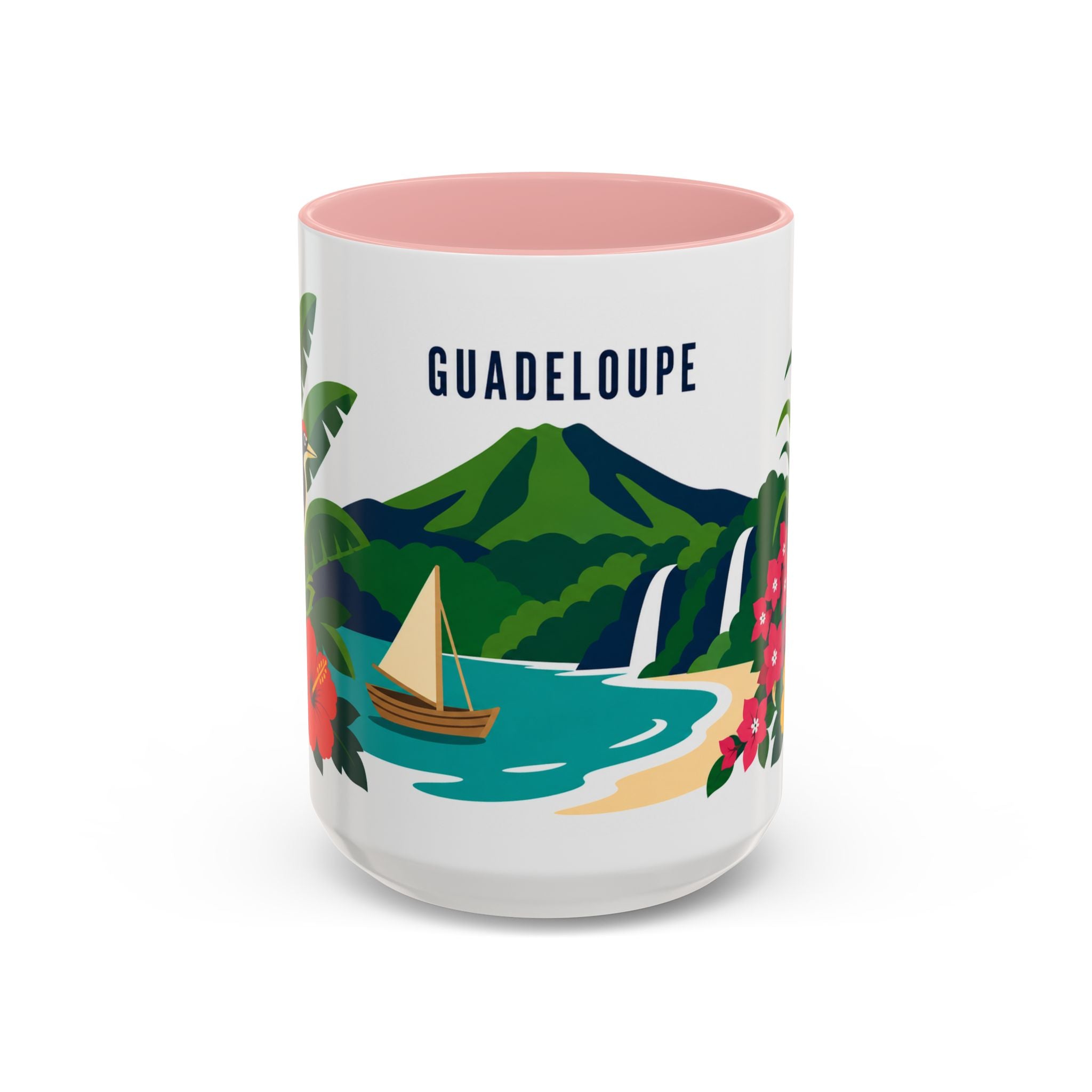 Guadeloupe Coffee Mug | Travel Souvenir Accent Mug | Country Gift Ceramic Cup 11oz 15oz