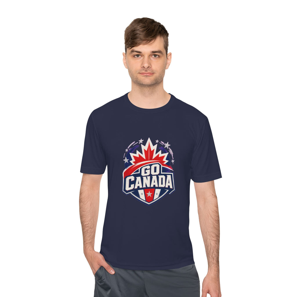 Go Canada Soccer T Shirt, Moisture Wicking Fan Tee
