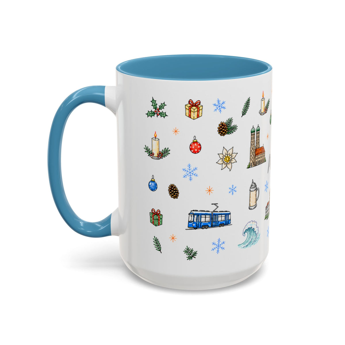 Munich Christmas Mug | Watercolor City Souvenir, Travel Gift (11oz/15oz)