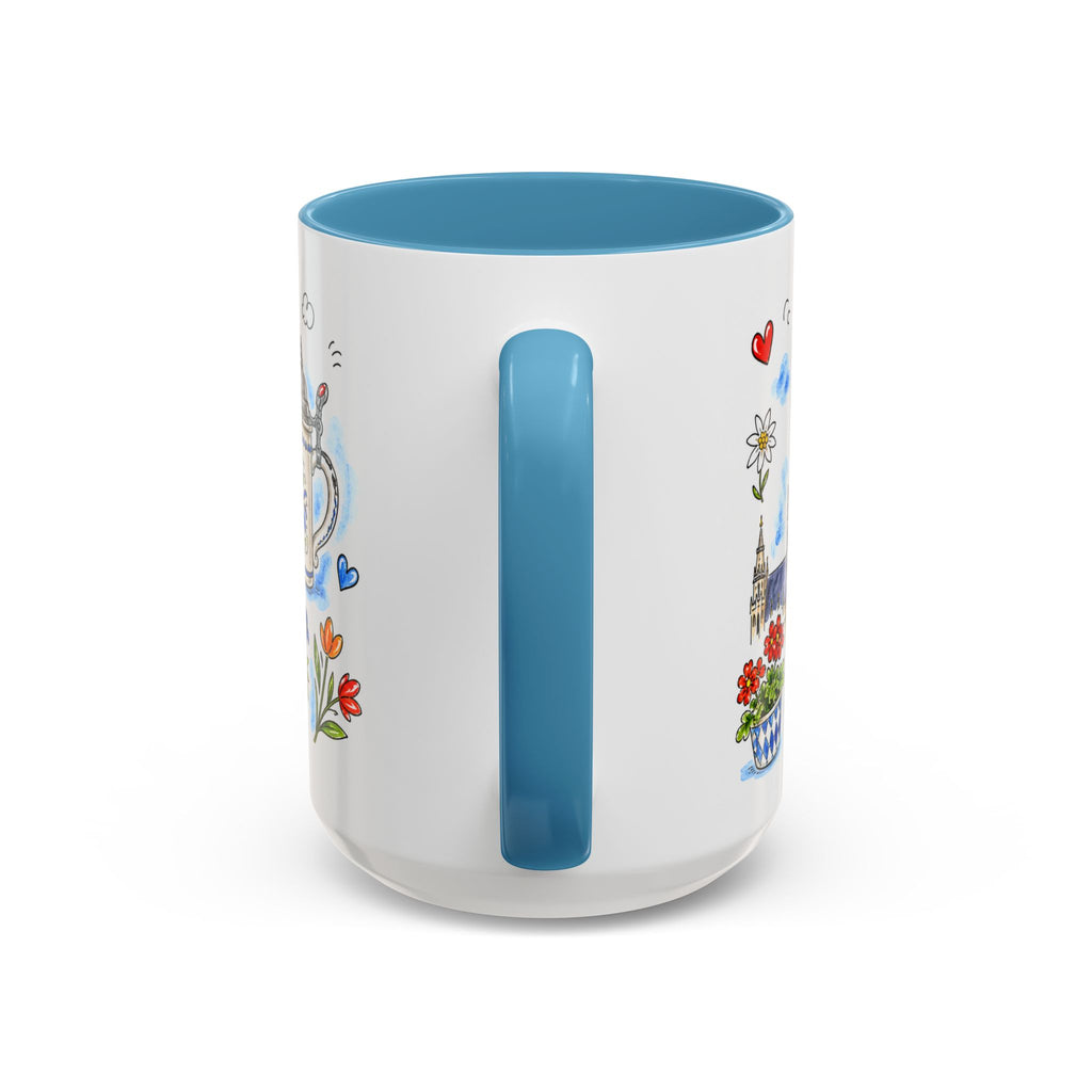 Munich Travel Mug | European City Souvenir Accent Coffee Mug | 11oz 15oz Ceramic Cup