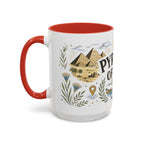 Pyramids of Giza Coffee Mug | Travel Destination Souvenir Gift | Accent Color Ceramic 11oz 15oz
