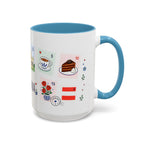 Vienna Coffee Mug | Postage Stamp Collage Mug | Travel Souvenir Accent Cup 11oz 15oz