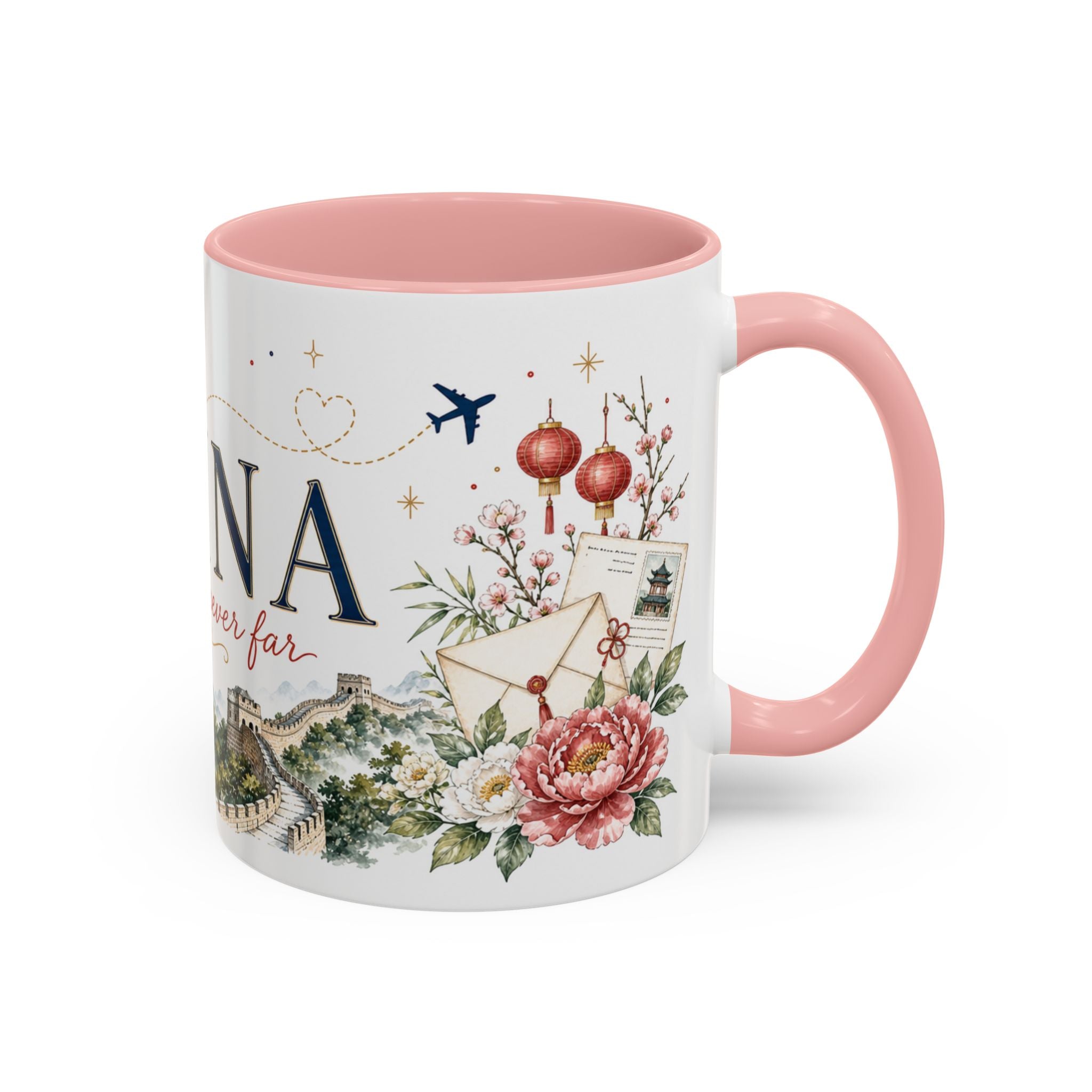 China Home Country Mug | Moving Away Gift | Long Distance Friendship | 11 oz 15 oz Accent Mug
