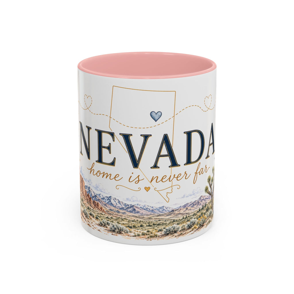 Nevada Home State Mug | Moving Away, Long Distance Friendship Gift | 11oz 15oz Accent Mug
