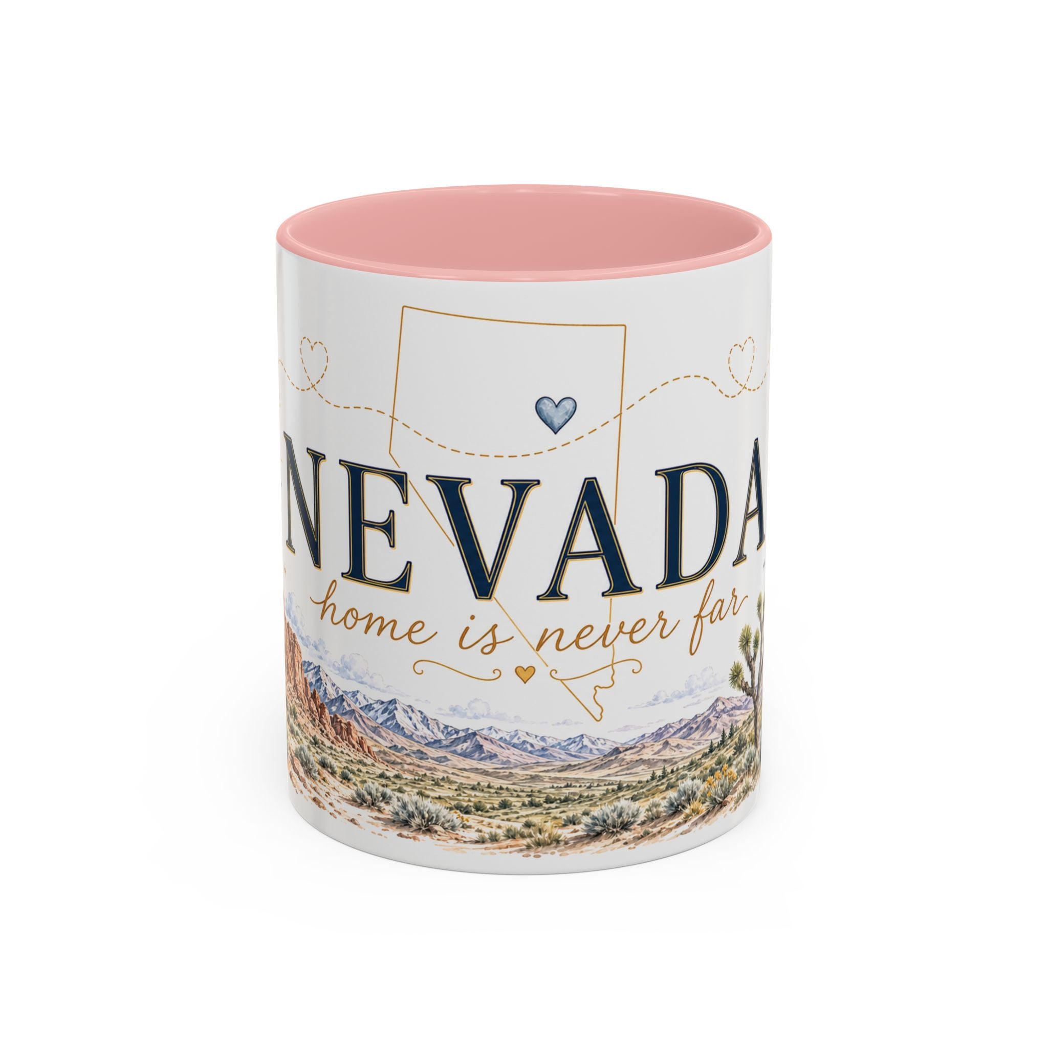 Nevada Home State Mug | Moving Away, Long Distance Friendship Gift | 11oz 15oz Accent Mug