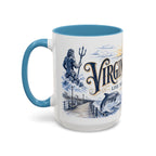 Virginia Beach Coffee Mug | United States Travel Souvenir | Vintage Illustrated City Gift | 11 oz 15 oz Accent Mug