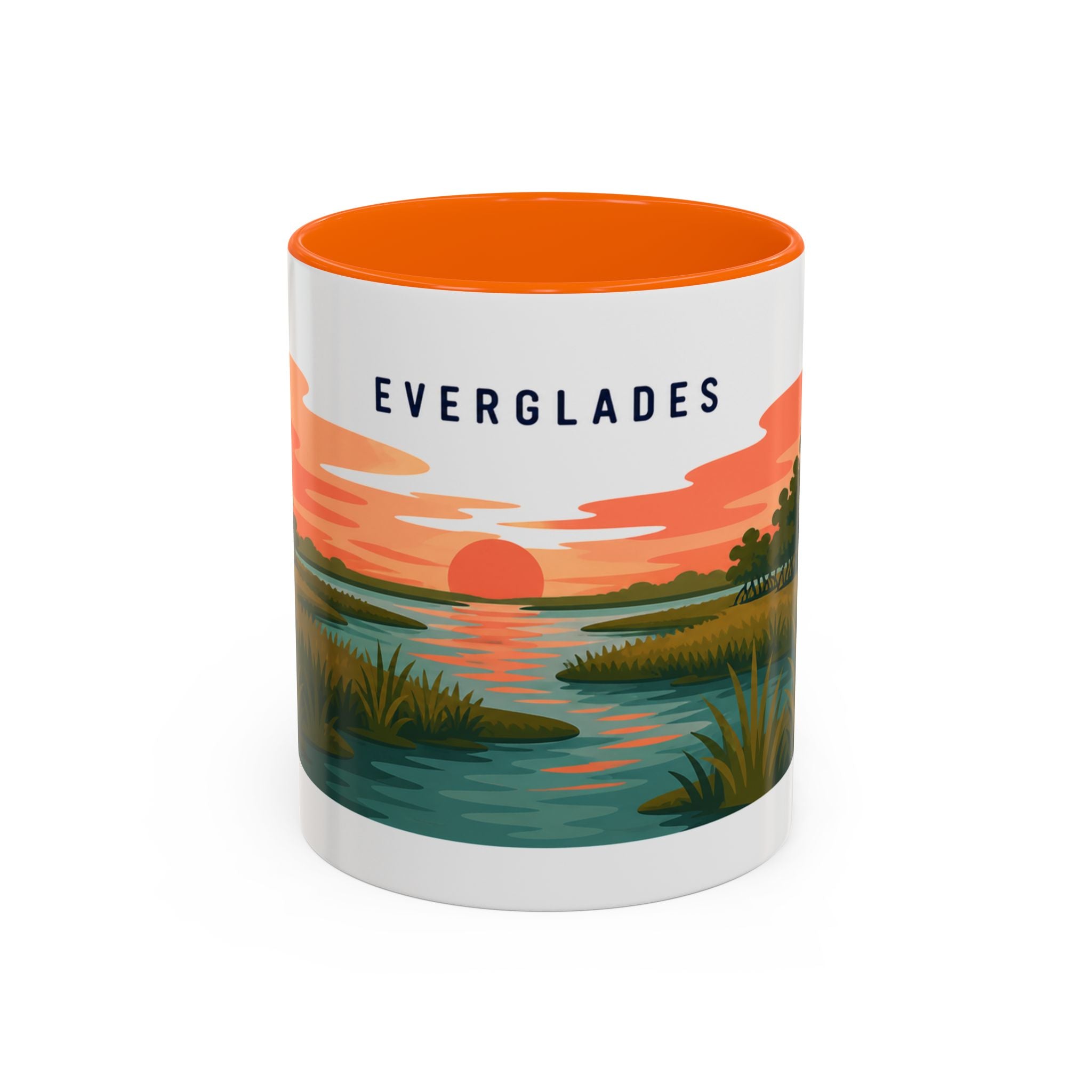 Everglades National Park Coffee Mug | Solid Color Block Park Souvenir | 11oz 15oz Accent Mug
