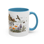 Pinnacles National Park Coffee Mug | California Rock Climbing Condor Gift | Accent Color Ceramic 11oz 15oz