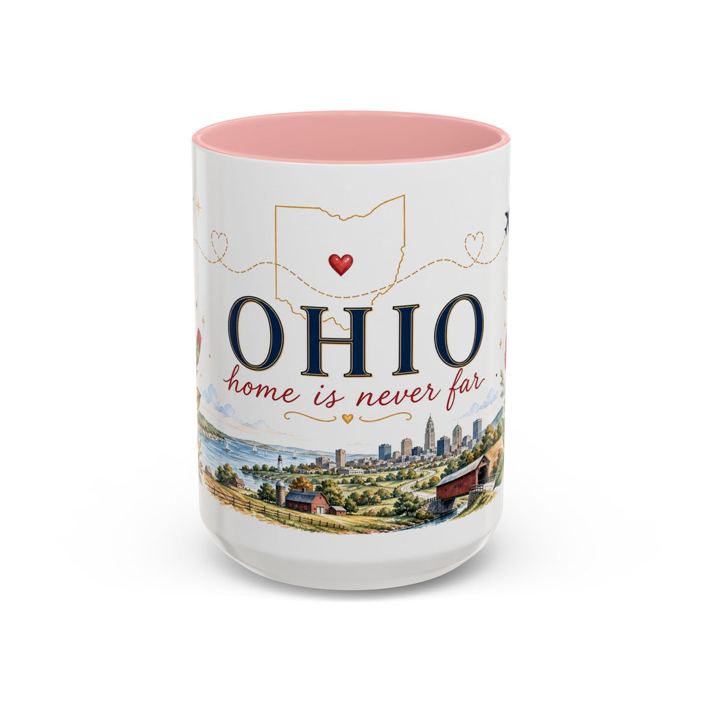 Ohio State Map Mug | Botanical Travel Sketch, Homesick Gift, Long Distance Friendship