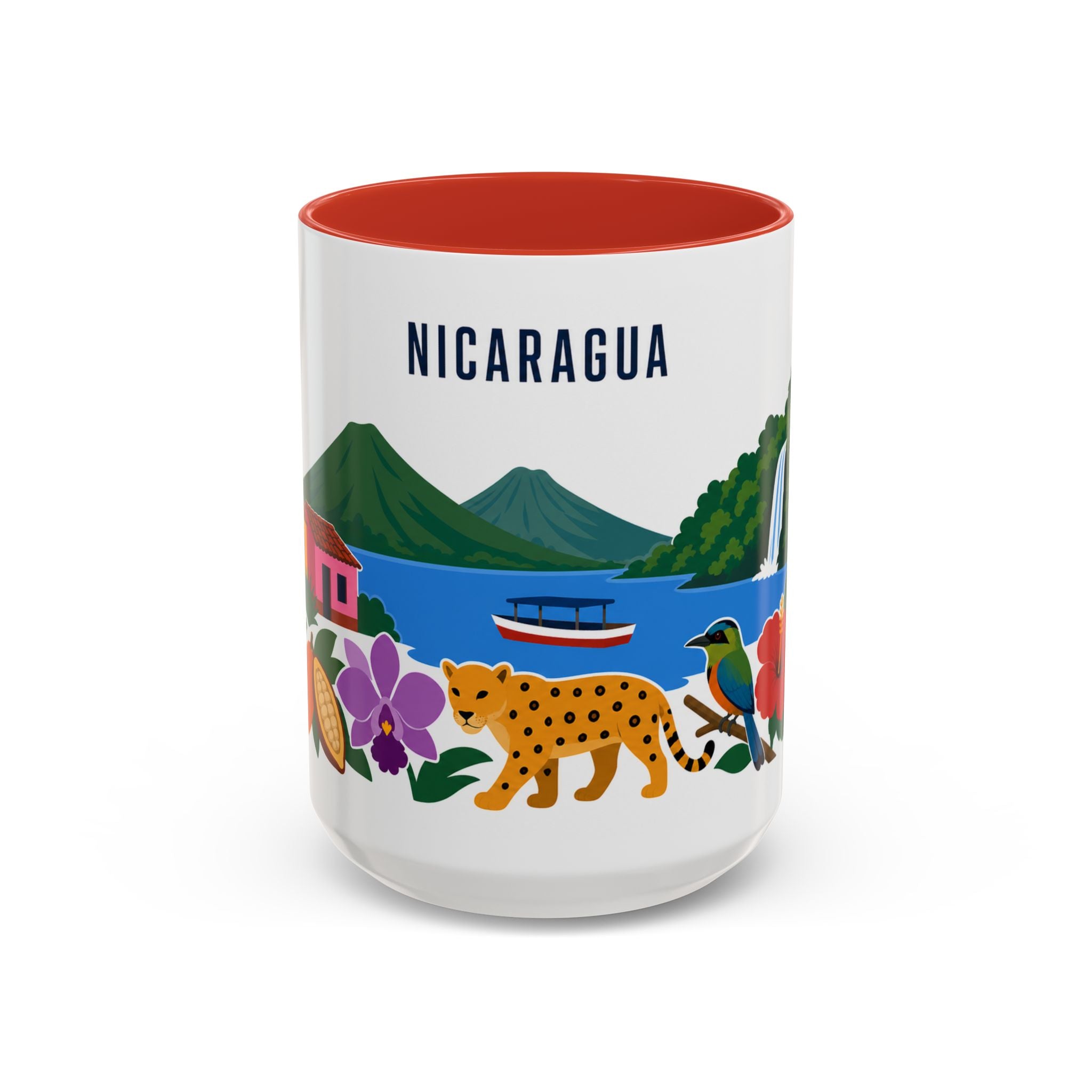 Nicaragua Coffee Mug | Travel Souvenir Accent Mug | Country Gift Ceramic Cup 11oz 15oz