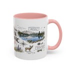 Lassen Volcanic National Park Coffee Mug | California Volcano Geothermal Hiking Gift | Accent Color Ceramic 11oz 15oz