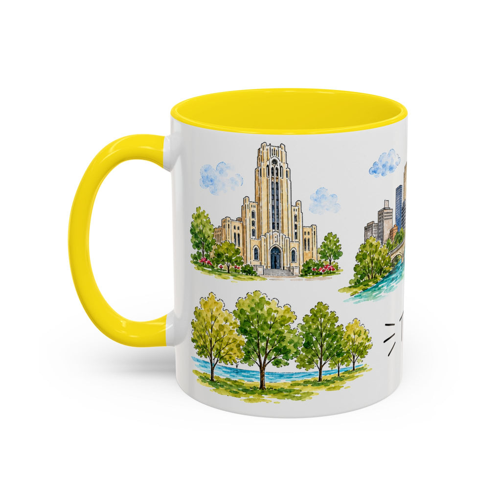 Tulsa Illustrated Travel Mug | City Souvenir Accent Coffee Mug | 11oz 15oz Ceramic Cup