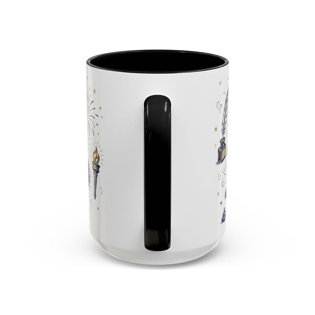 America 250 Coffee Mug | 1776-2026 Patriotic 4th of July Gift | Accent Color Ceramic 11oz 15oz