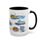 Stockholm Illustrated Travel Mug | City Souvenir Accent Coffee Mug | 11oz 15oz Ceramic Cup