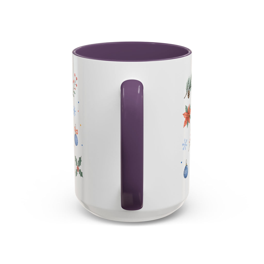 Woodland Christmas Mug | Deer Bird Watercolor Holiday Gift | Accent Cup 11oz 15oz