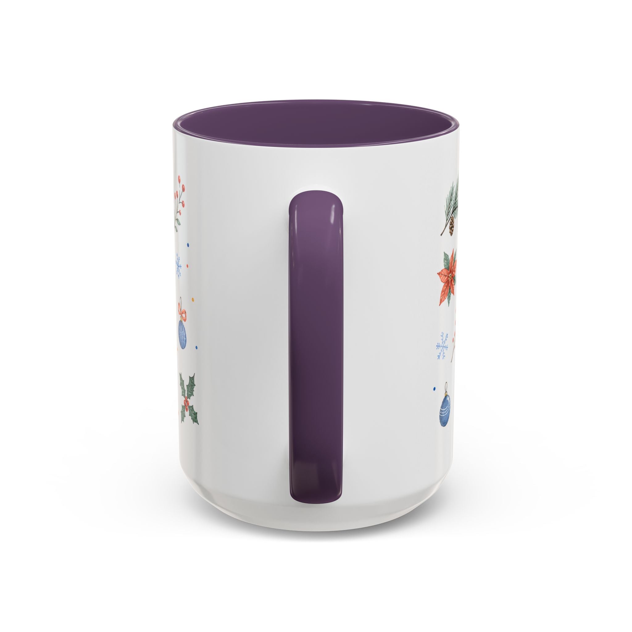 Woodland Christmas Mug | Deer Bird Watercolor Holiday Gift | Accent Cup 11oz 15oz