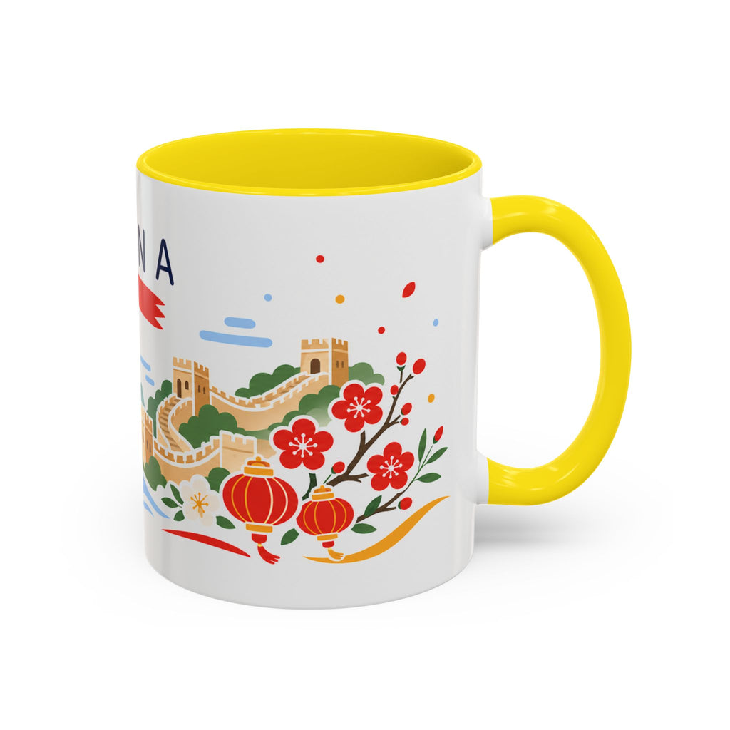 China Coffee Mug | Travel Souvenir Accent Mug | Country Gift Ceramic Cup 11oz 15oz