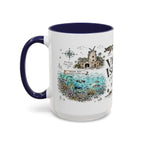 Virgin Islands National Park Coffee Mug | Caribbean Beach Snorkeling Reef Gift | Accent Color Ceramic 11oz 15oz