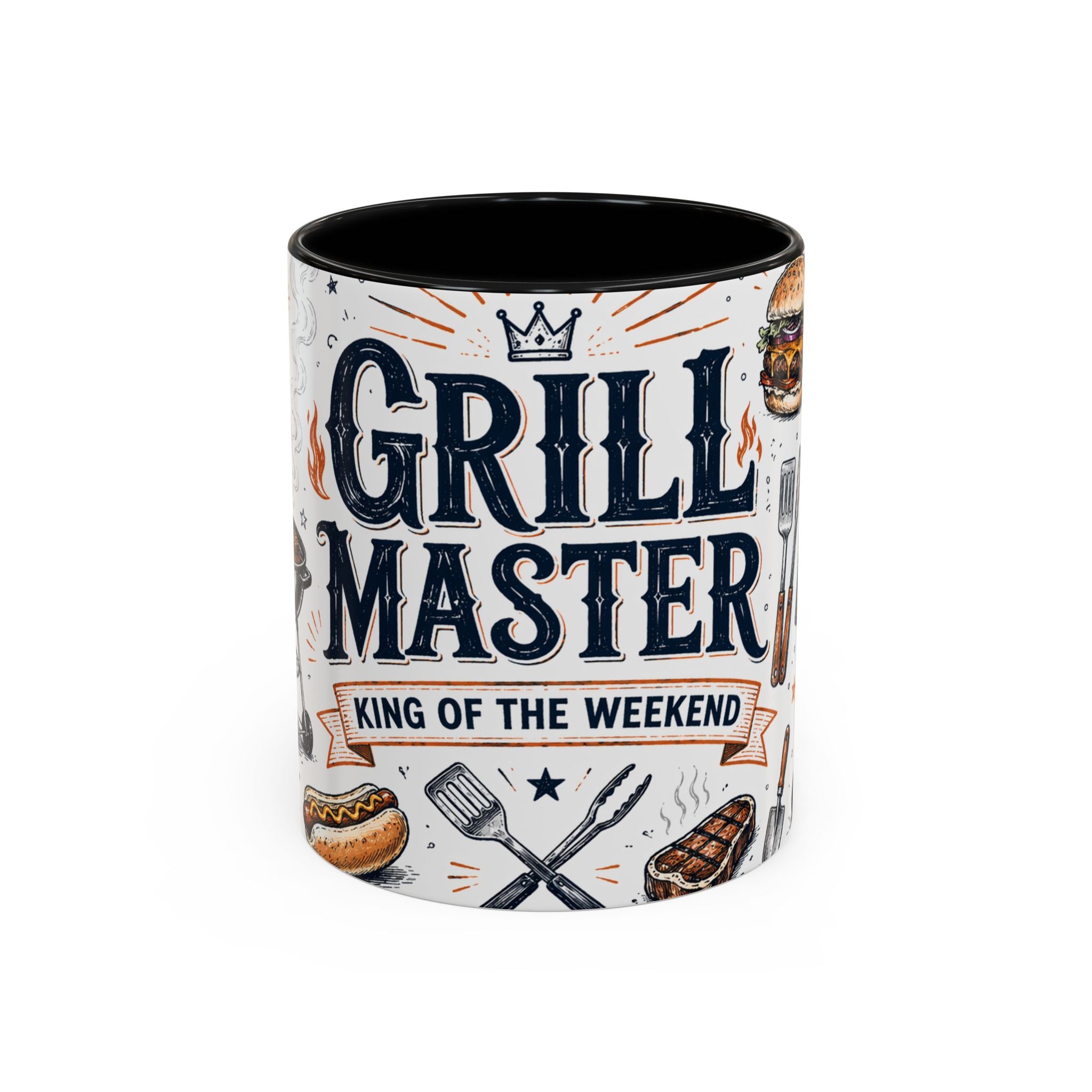 Grill Master Coffee Mug | Father's Day Gift for Dad | Accent Color Ceramic 11oz 15oz