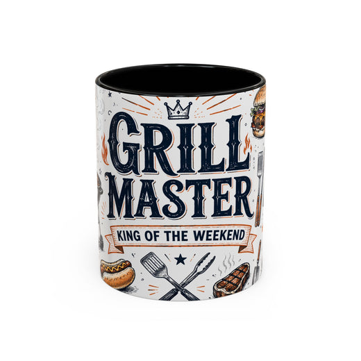 Grill Master Coffee Mug | Father's Day Gift for Dad | Accent Color Ceramic 11oz 15oz