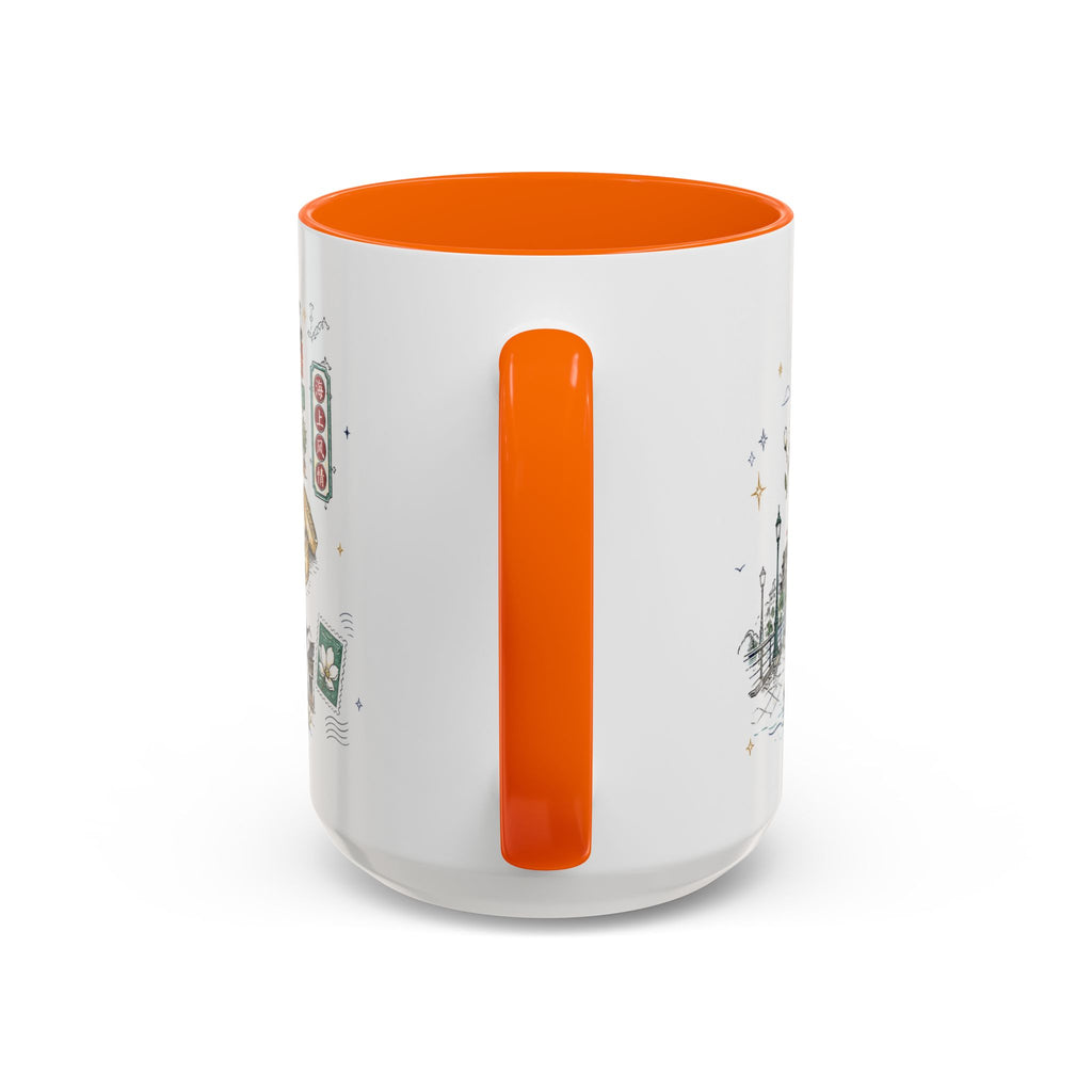 Shanghai Coffee Mug | China Souvenir Travel Gift | Accent Color Ceramic 11oz 15oz