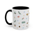 Seattle Christmas Mug | Watercolor Travel Souvenir | Holiday Gift | Accent Ceramic Coffee Cup 11oz 15oz