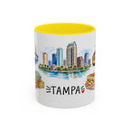 Tampa Illustrated Travel Mug | City Souvenir Accent Coffee Mug | 11oz 15oz Ceramic Cup