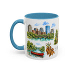 Durham Illustrated Travel Mug | City Souvenir Accent Coffee Mug | 11oz 15oz Ceramic Cup