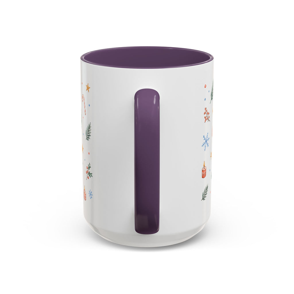 Christmas Mug | Watercolor Tree Gifts Wreath Holiday Cup | Accent Coffee Mug 11oz 15oz